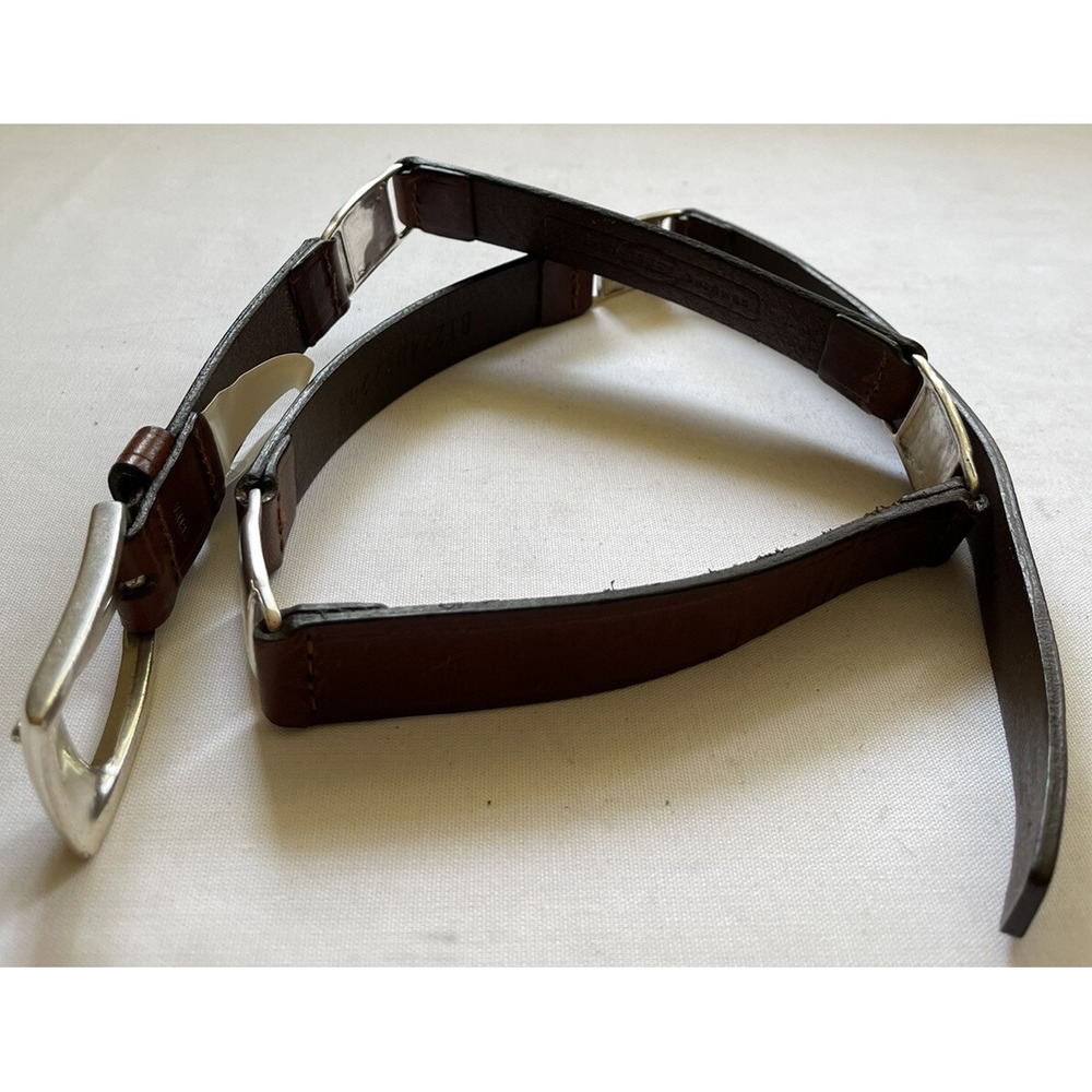 Fossil Leather‎ Belt Womens Medium Medallions Brown Concho 32 34 Waist Western - Picture 9 of 10